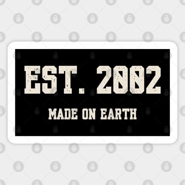 2002 Birthday Vintage Varsity Magnet by Stylecombinator